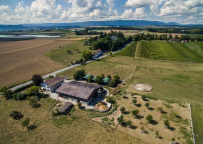 Une vue du ciel du domaine la ferme des Morand